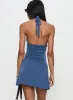 Tinisie Halter Mini Dress Slate Blue Tall sold by Princess Polly