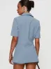 Bisou Bisou Short Sleeved Blazer Blue sold by Princess Polly