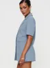 Bisou Bisou Short Sleeved Blazer Blue sold by Princess Polly