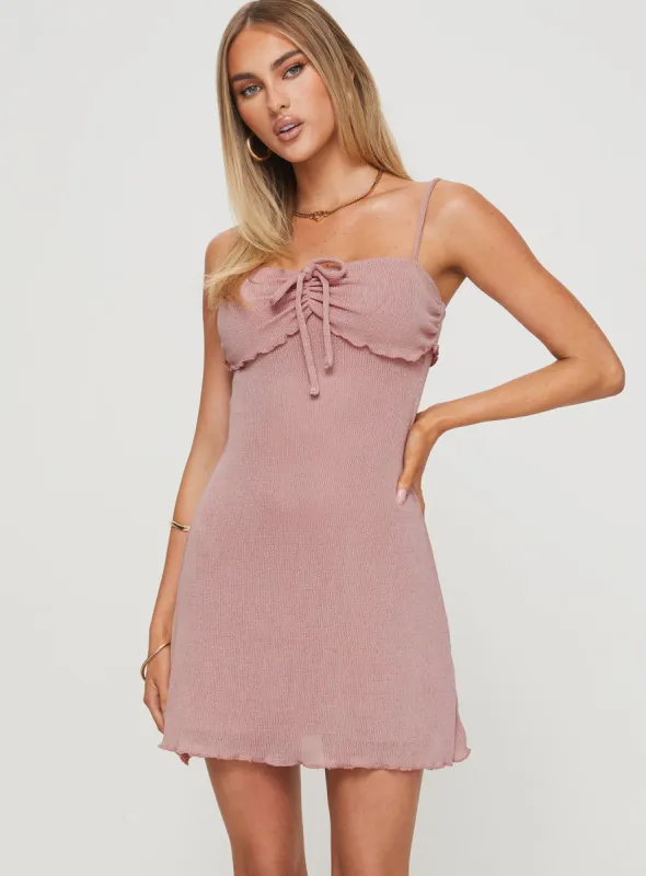 Cipher Mini Dress Pink sold by Princess Polly