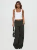 Bruiser Tie Waist Jeans Green Petite sold by Princess Polly