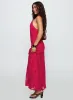 Magnetic Halter Maxi Dress Hot Pink sold by Princess Polly