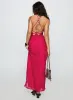Magnetic Halter Maxi Dress Hot Pink sold by Princess Polly