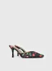 Cherry Season Pointed Toe Heels Black Multi sold by Princess Polly