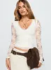 Pitter Long Sleeve Top Cream sold by Princess Polly