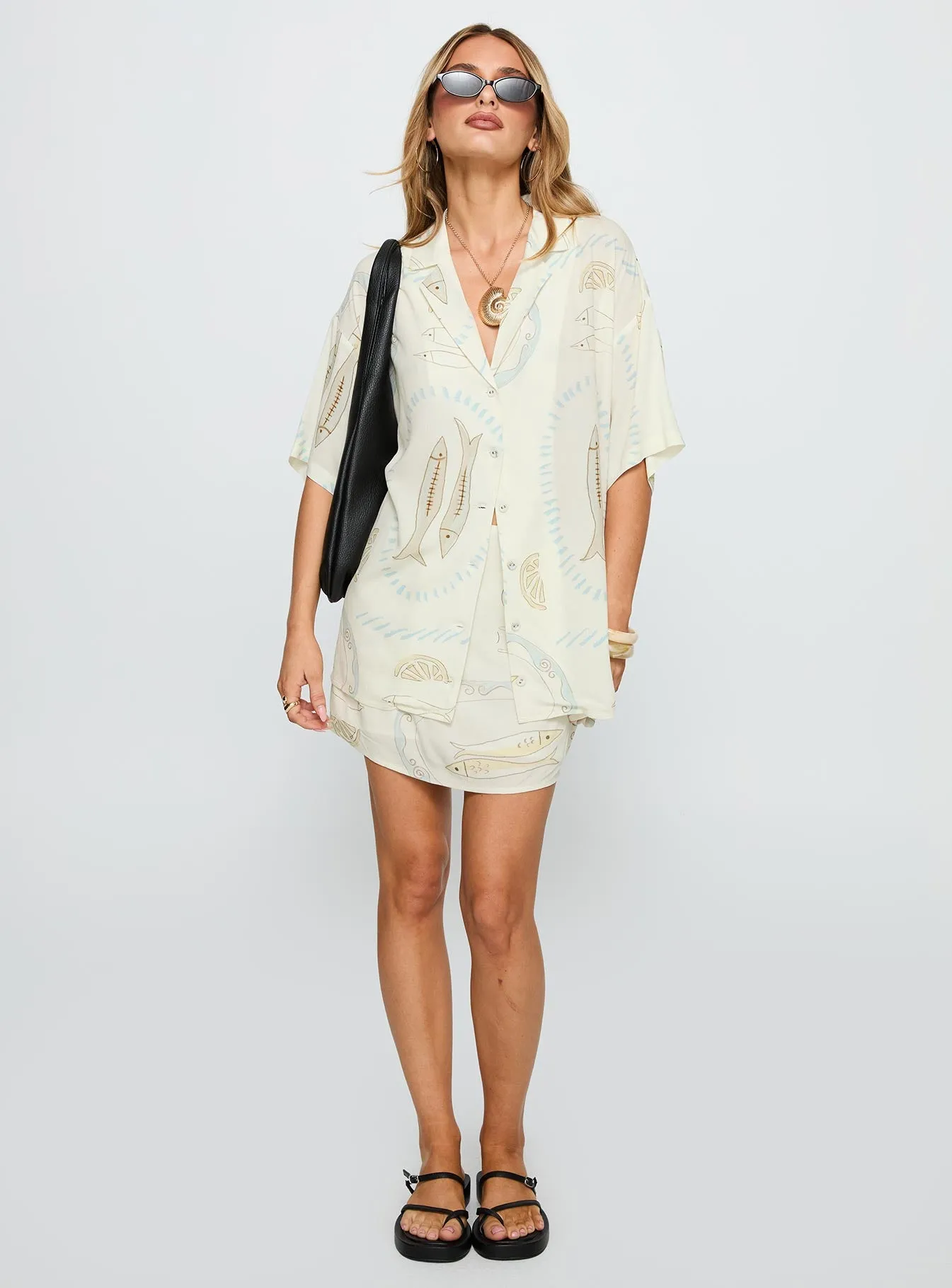 Caraliia Shirt Cream sold by Princess Polly product image thumbnail 3