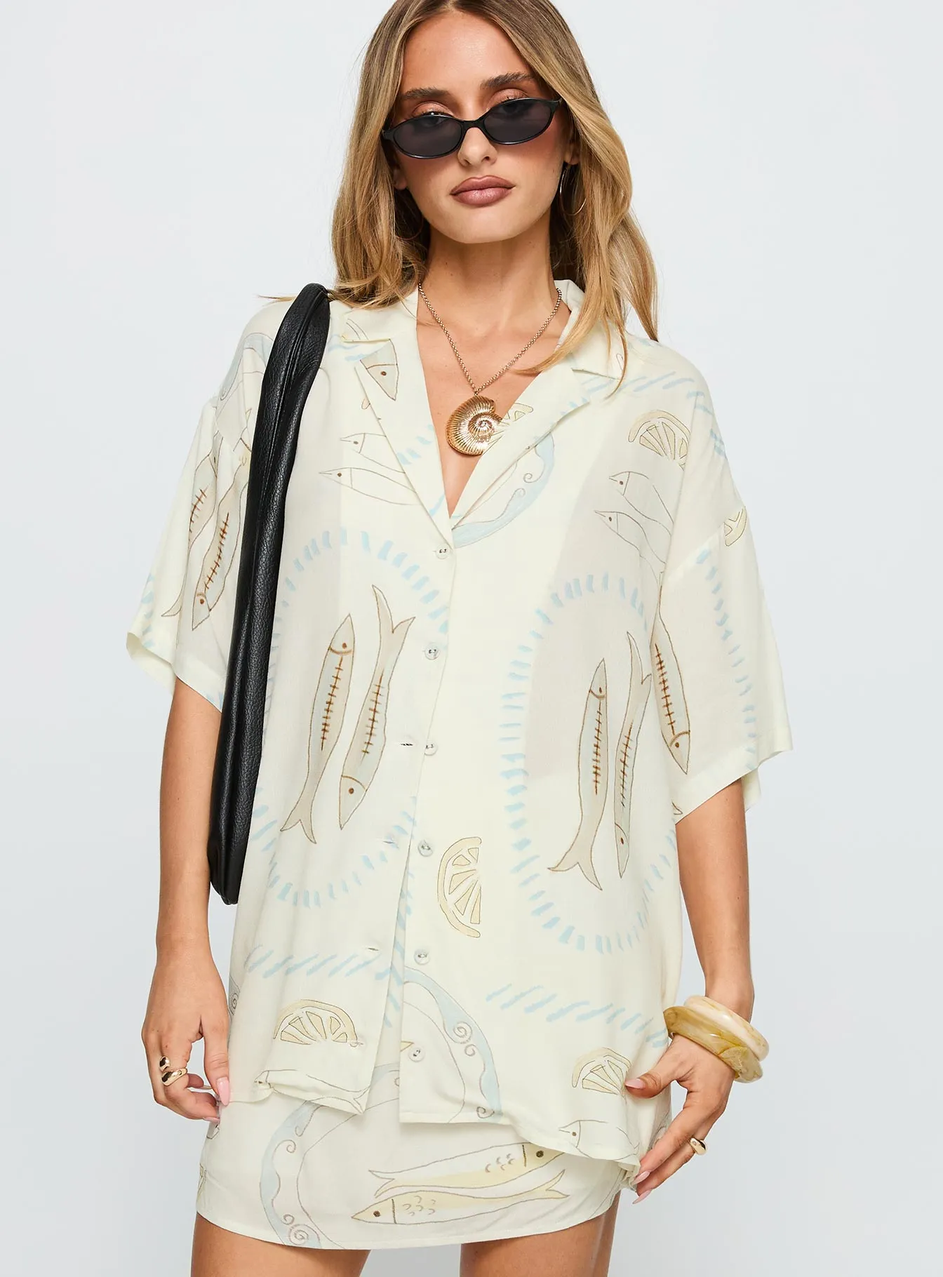 Caraliia Shirt Cream sold by Princess Polly product image thumbnail 2