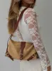 Anatolius Faux Suede Shoulder Bag Brown sold by Princess Polly