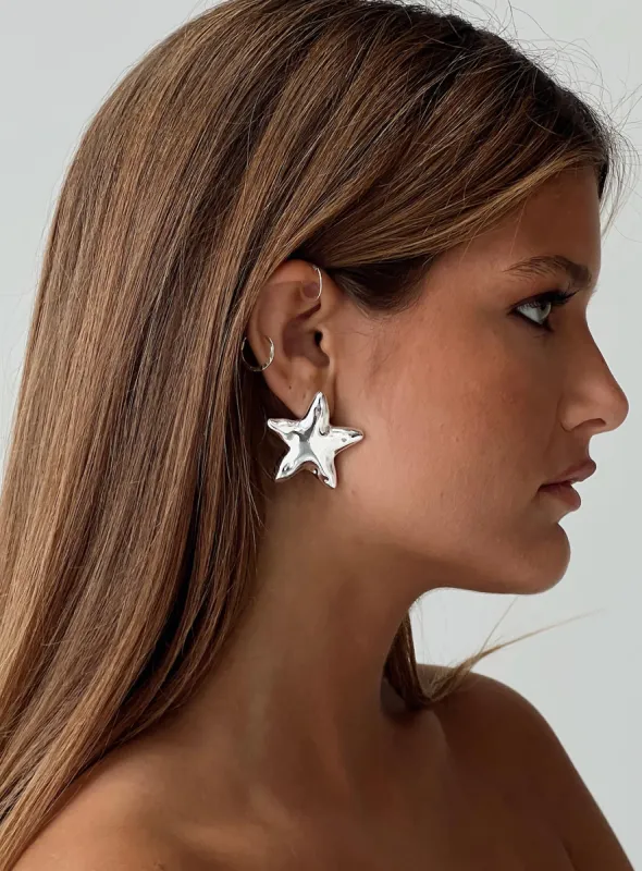 Pretty Lady Earrings Silver sold by Princess Polly