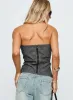 Soft Spoken Strapless Tie Up Top Black sold by Princess Polly