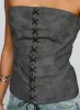 Soft Spoken Strapless Tie Up Top Black sold by Princess Polly