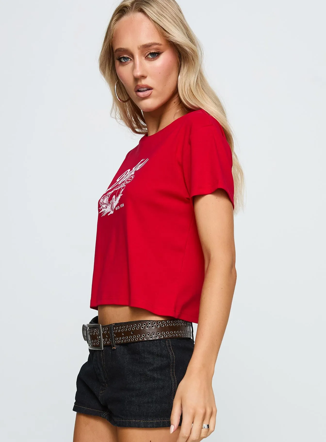 Dodge Classic Graphic Top Red sold by Princess Polly product image thumbnail 3