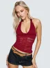 Edge Of Seventeen Mesh Top Wine sold by Princess Polly