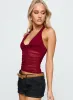 Edge Of Seventeen Mesh Top Wine sold by Princess Polly