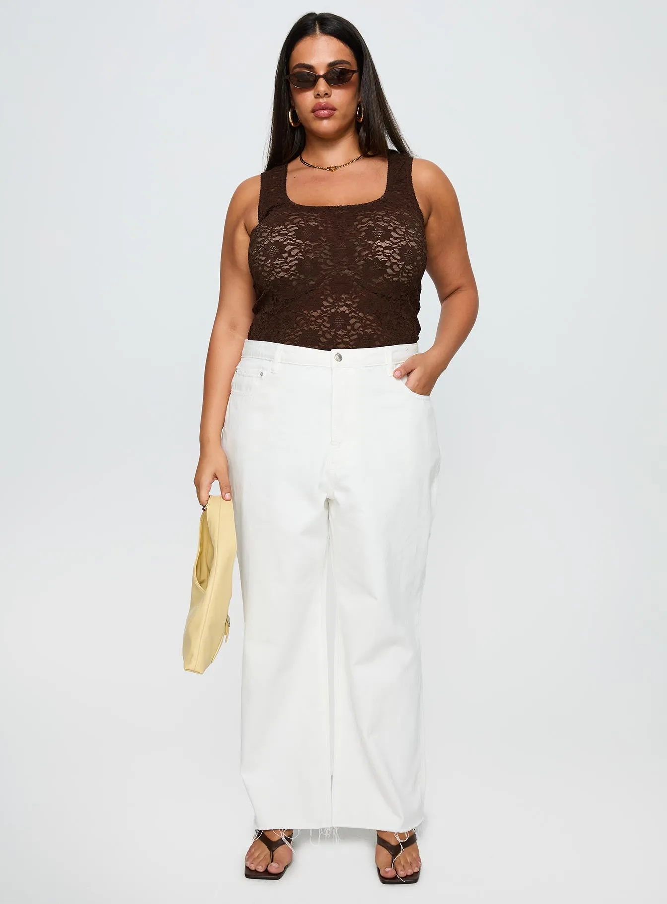 Fawcett High Rise Straight Leg Jeans White Curve sold by Princess Polly product image thumbnail 3