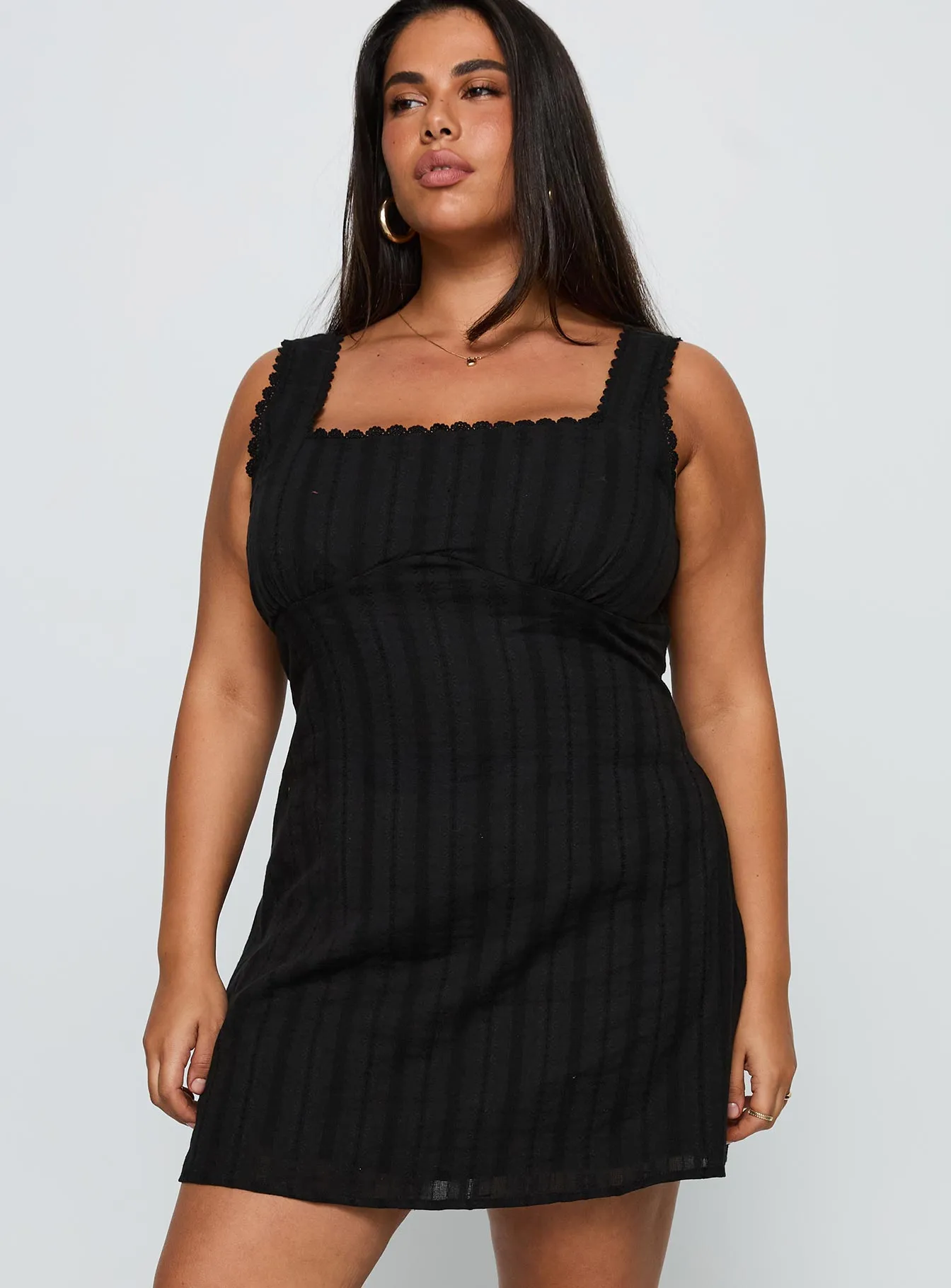 Dasha Mini Dress Black Curve sold by Princess Polly