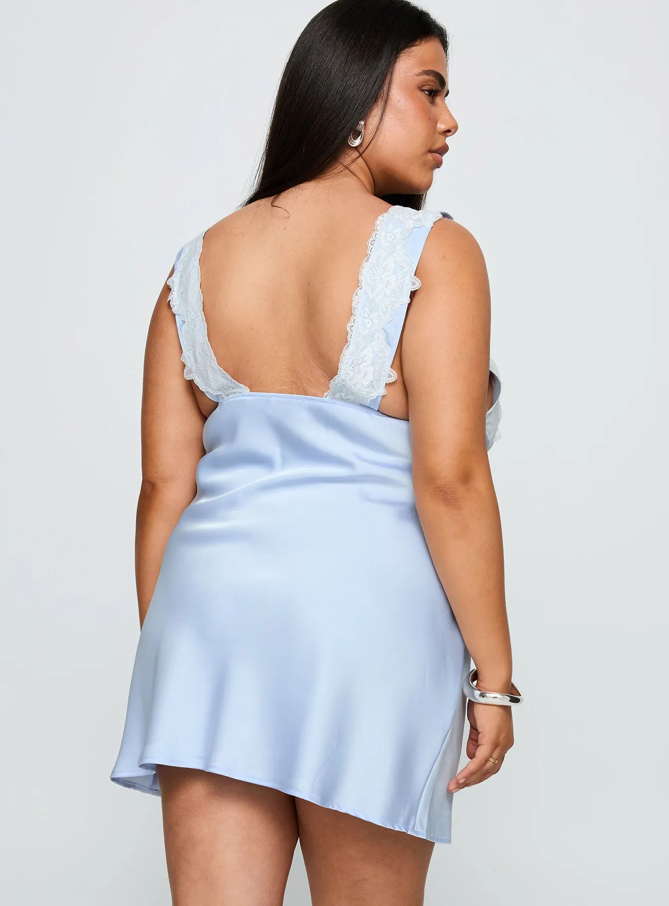 Nourish Mini Dress Blue Curve sold by Princess Polly product image thumbnail 4
