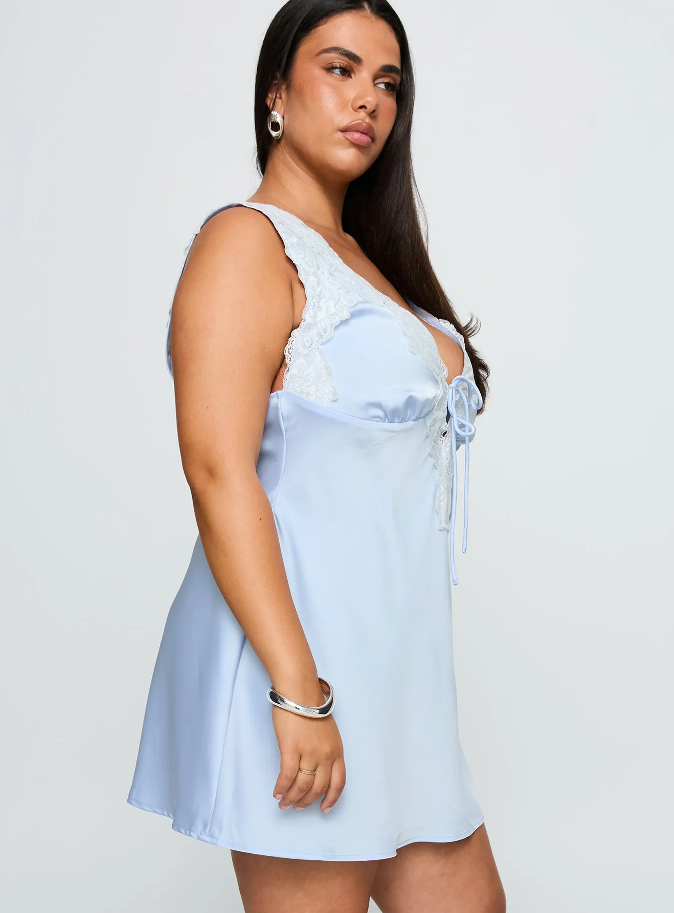 Nourish Mini Dress Blue Curve sold by Princess Polly product image thumbnail 3