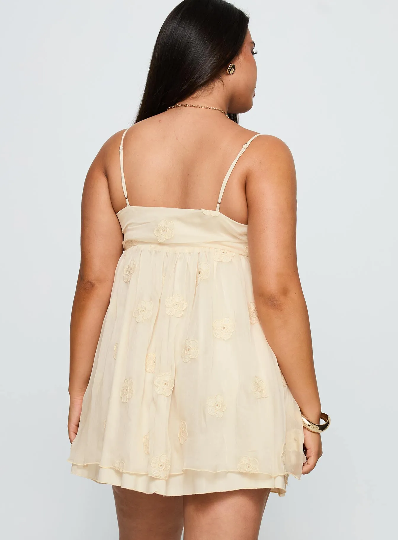 Sparks Fly Mini Dress Cream Curve sold by Princess Polly product image thumbnail 5