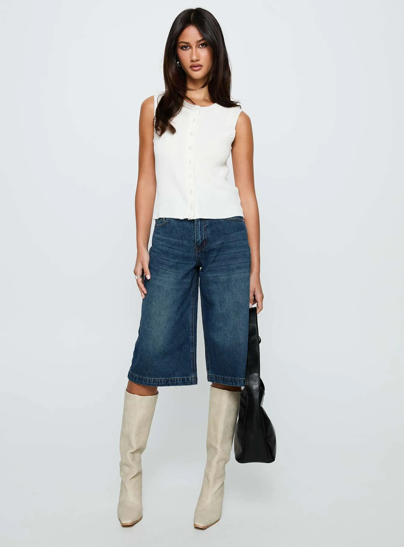 Ollison Longline Denim Shorts Blue sold by Princess Polly product image thumbnail 3