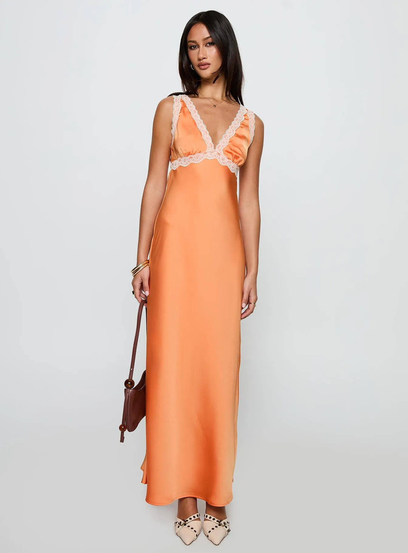 Natassja Maxi Dress Orange sold by Princess Polly product image thumbnail 2
