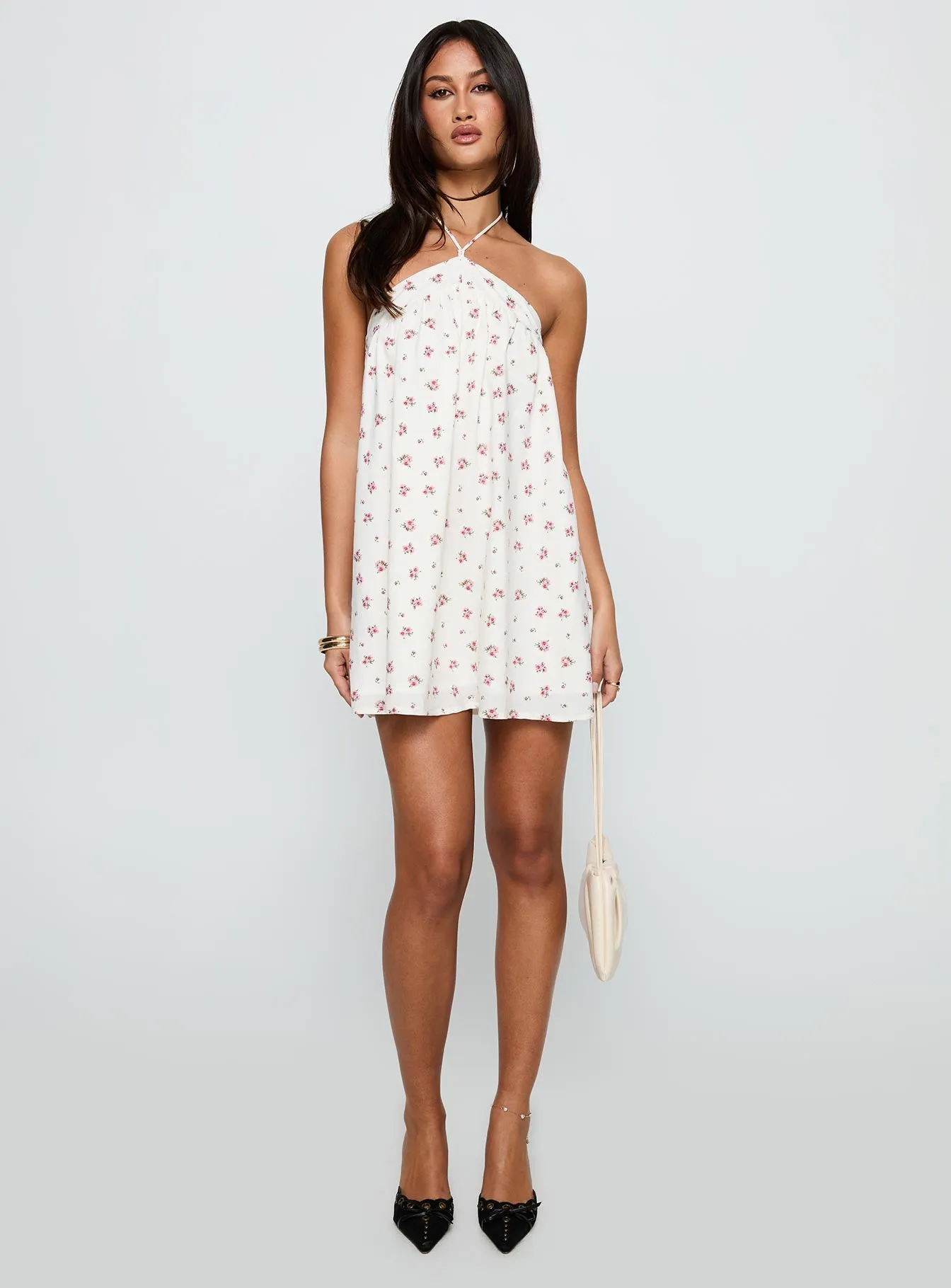 Moonlit Mini Dress White Floral sold by Princess Polly product image thumbnail 3