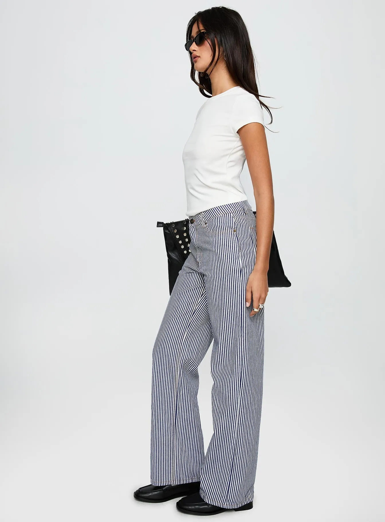 Top Model Jean Navy Stripe sold by Princess Polly product image thumbnail 4