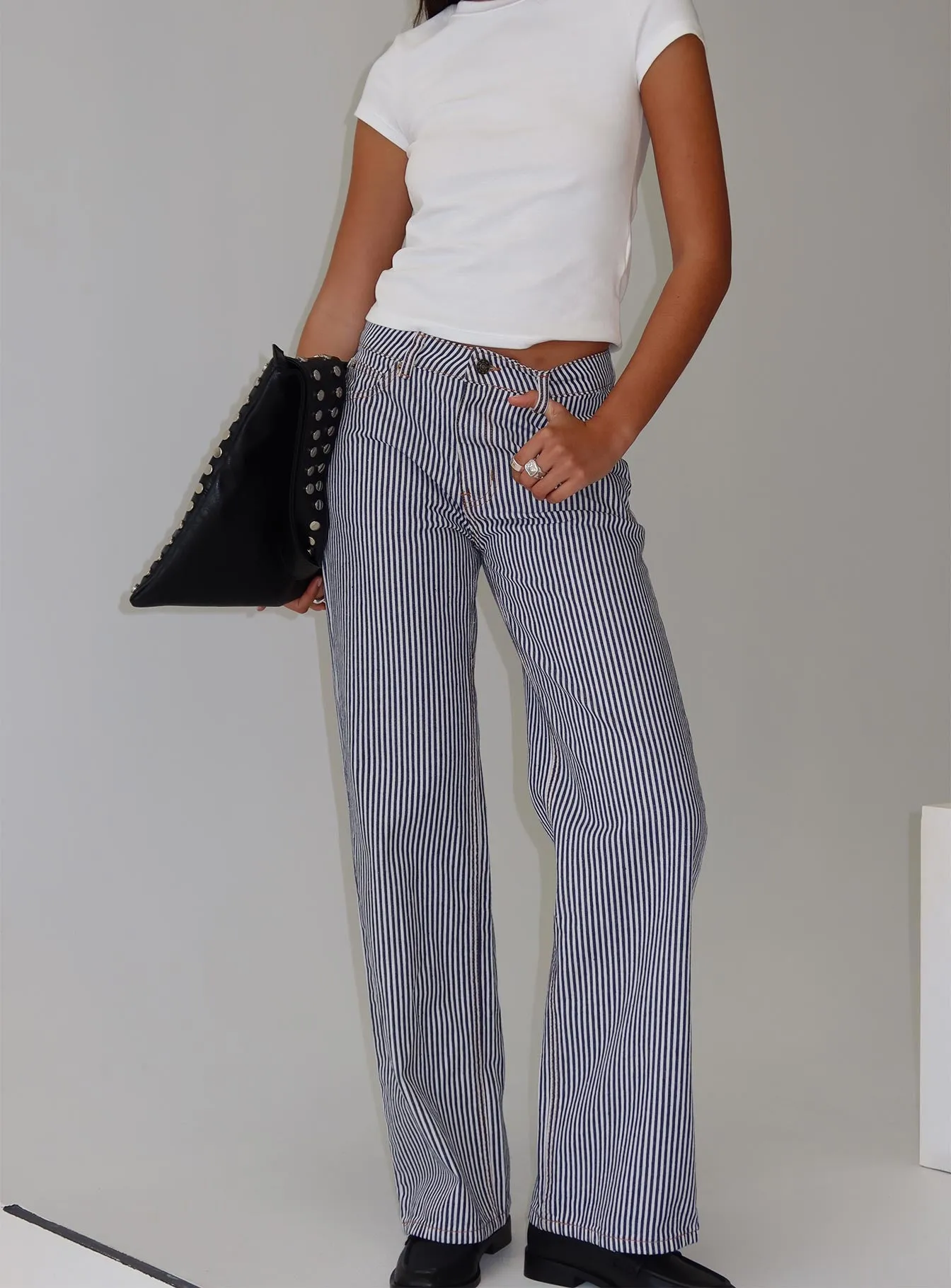 Top Model Jean Navy Stripe sold by Princess Polly