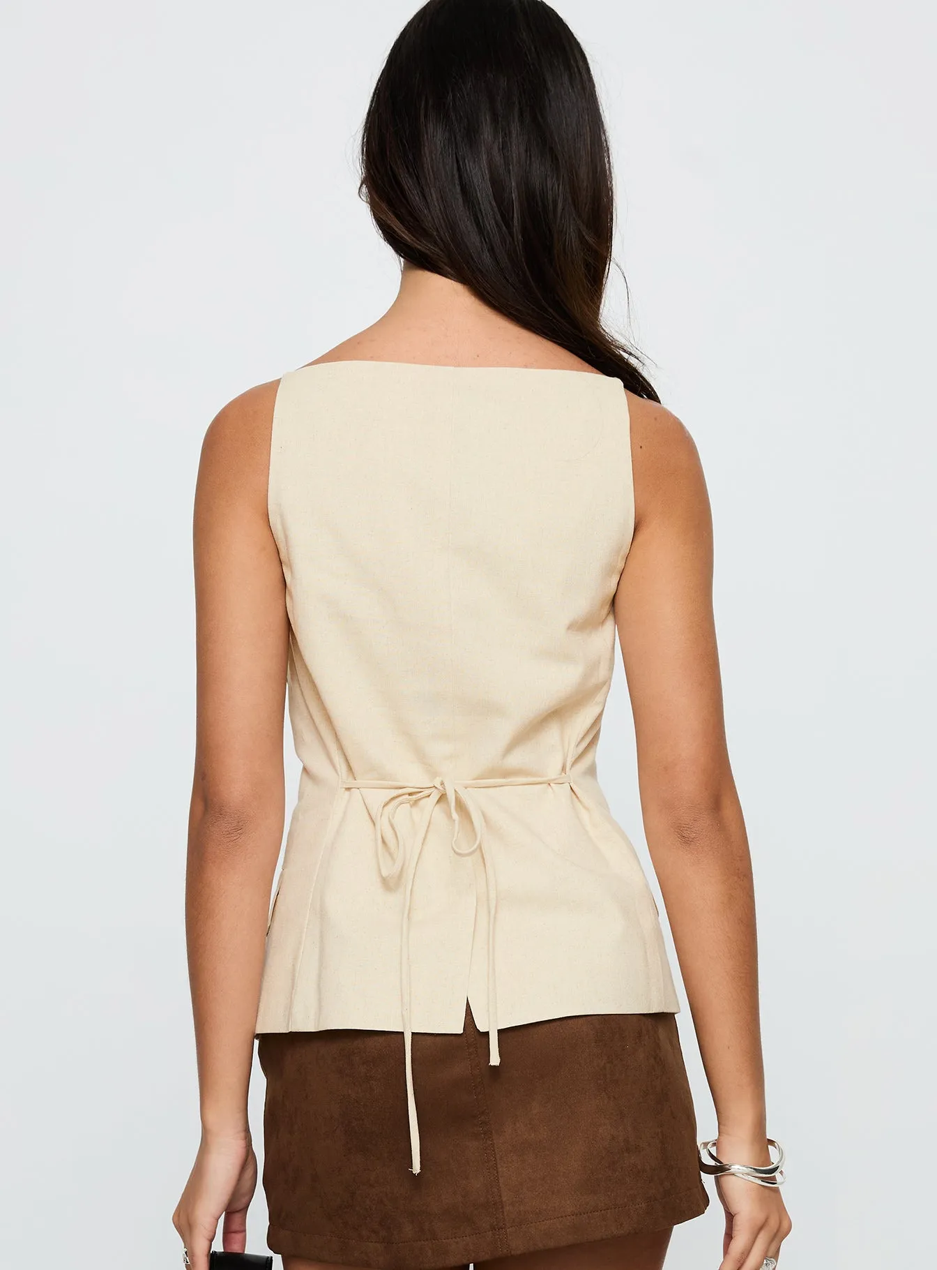 Embark Button Up Top Beige sold by Princess Polly product image thumbnail 4