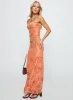 Mikah Maxi Skirt Orange sold by Princess Polly