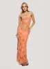 Mikah Maxi Skirt Orange sold by Princess Polly
