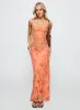 Mikah Maxi Skirt Orange sold by Princess Polly