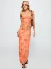 Mikah Maxi Skirt Orange sold by Princess Polly