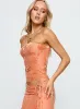 Mikah Strapless Top Orange sold by Princess Polly