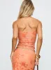 Mikah Strapless Top Orange sold by Princess Polly