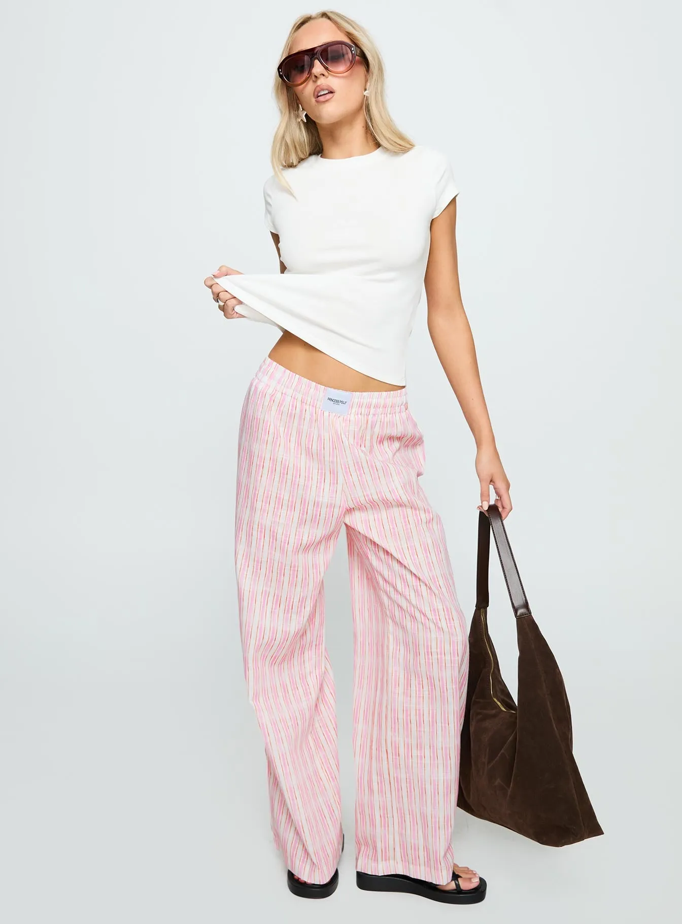 Beach House Pants Pink Stripe sold by Princess Polly product image thumbnail 3