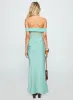 Only Exception Off The Shoulder Maxi Dress Aqua sold by Princess Polly