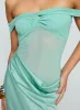 Only Exception Off The Shoulder Maxi Dress Aqua sold by Princess Polly
