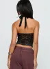 Alviera Lace Halter Top Black sold by Princess Polly
