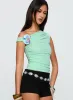 Flowers Grow One Shoulder Top Sage sold by Princess Polly