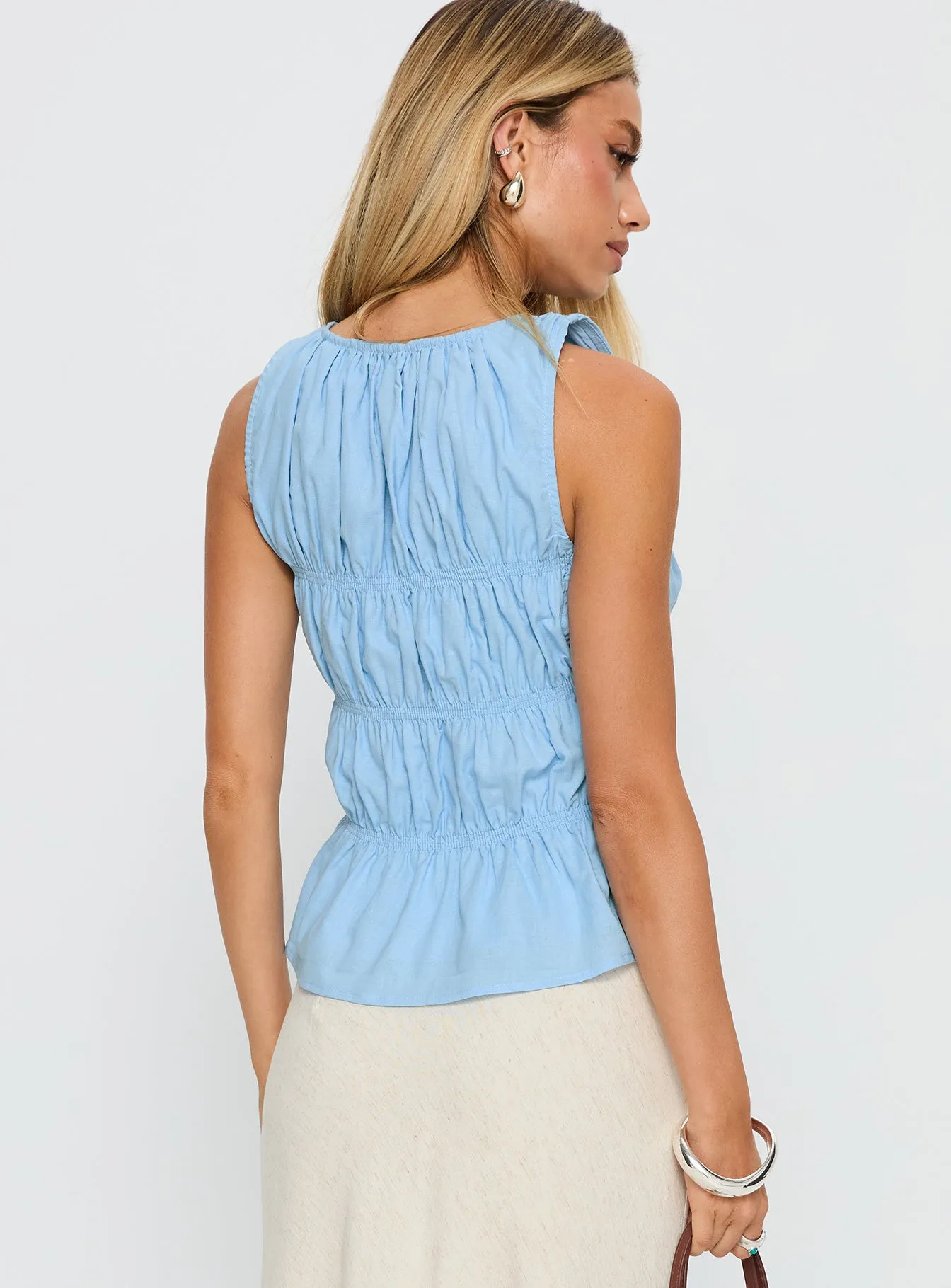 Read My Soul Bead Detail Top Blue sold by Princess Polly product image thumbnail 4