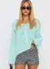 Tuscon Crochet Sweater Blue sold by Princess Polly