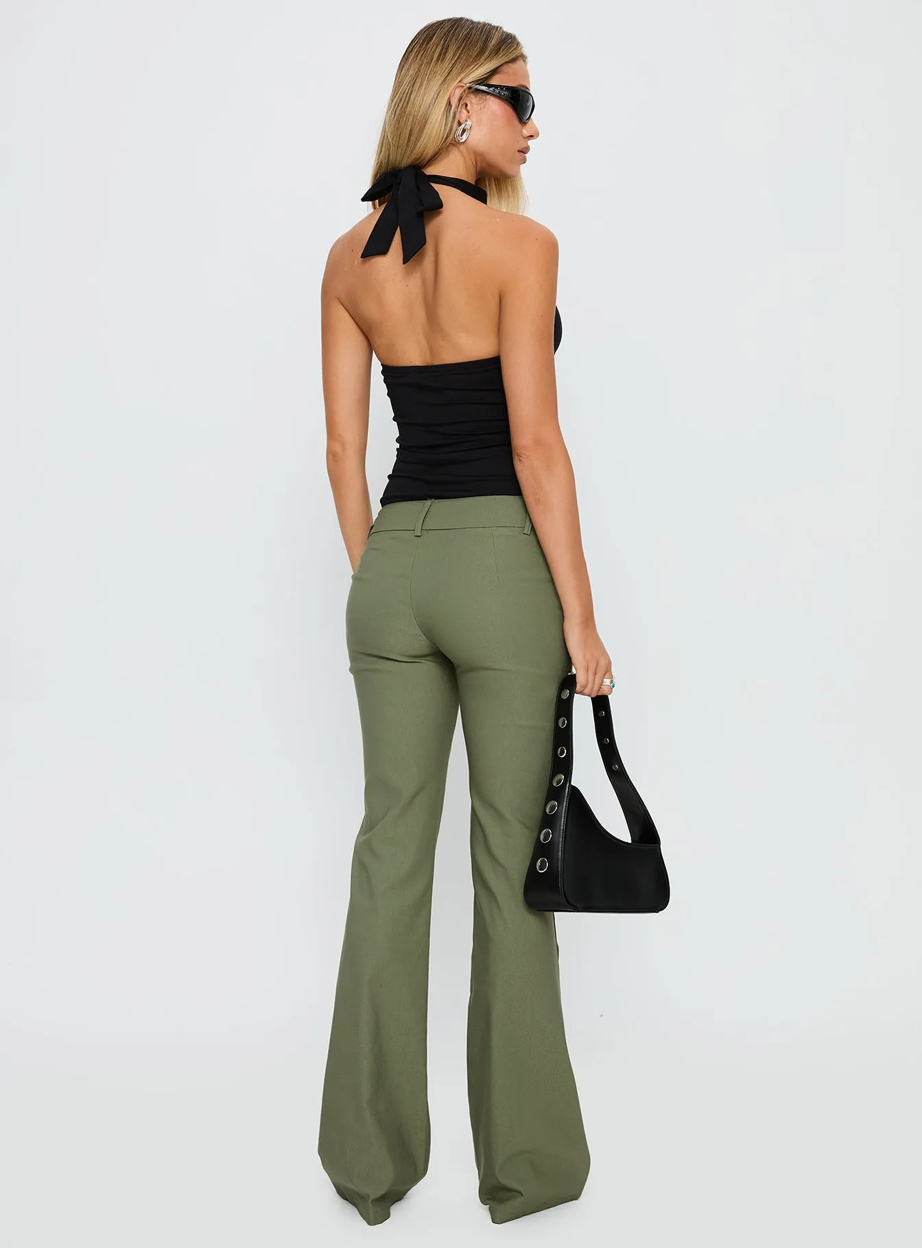 Kinkirk Flared Pants Olive Green sold by Princess Polly product image thumbnail 5