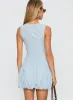 Cicely Bubble Hem Mini Dress Blue sold by Princess Polly