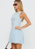 Cicely Bubble Hem Mini Dress Blue sold by Princess Polly
