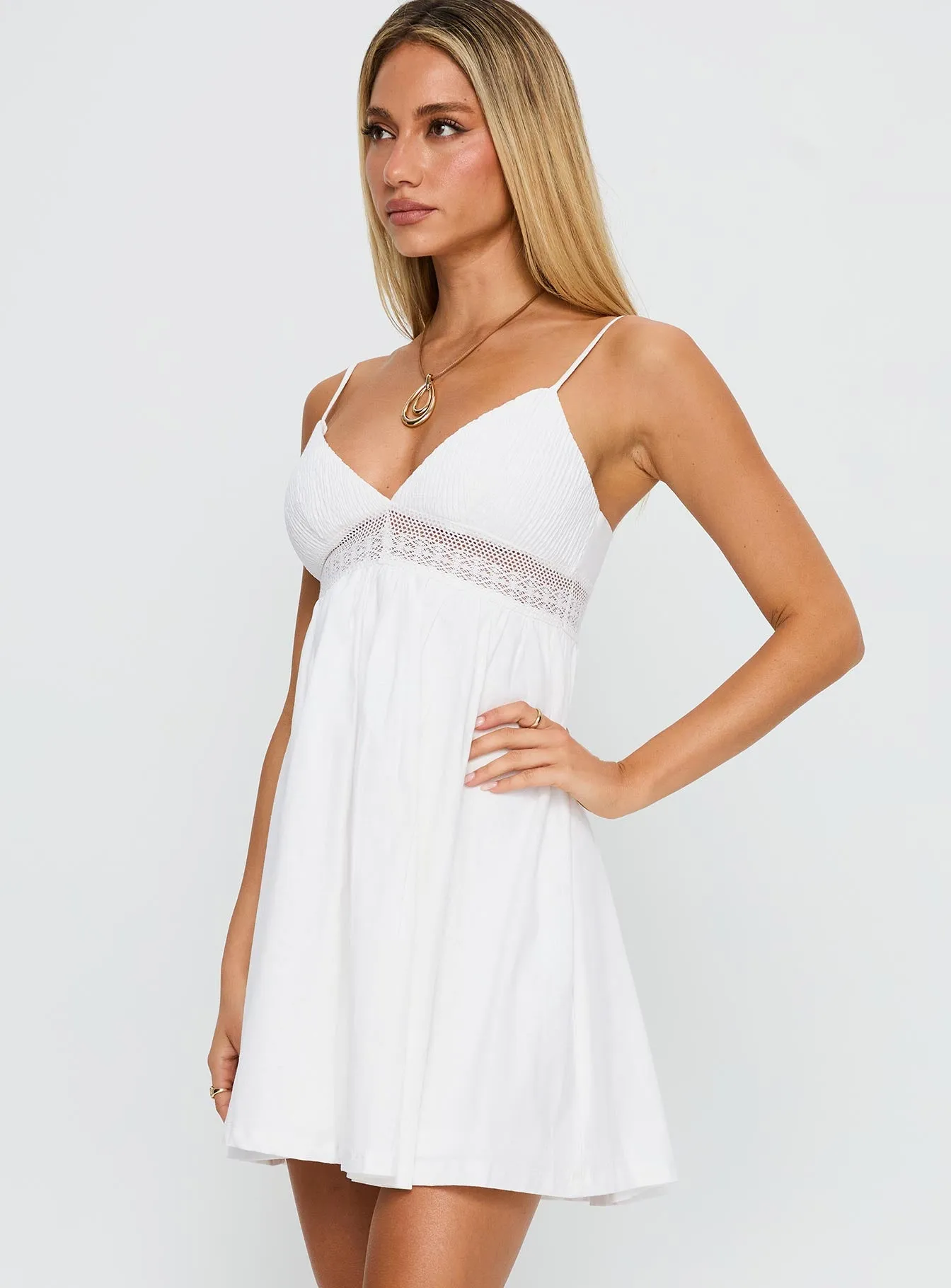 Bodee Mini Dress White sold by Princess Polly product image thumbnail 4