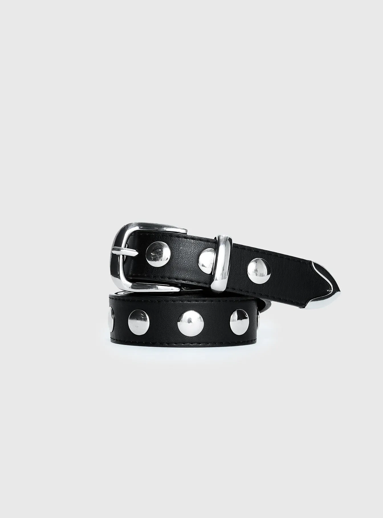 Nikoli Stud Belt Black / Silver sold by Princess Polly product image thumbnail 2