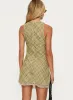 Buffie Shoulder Mini Dress Green Check sold by Princess Polly