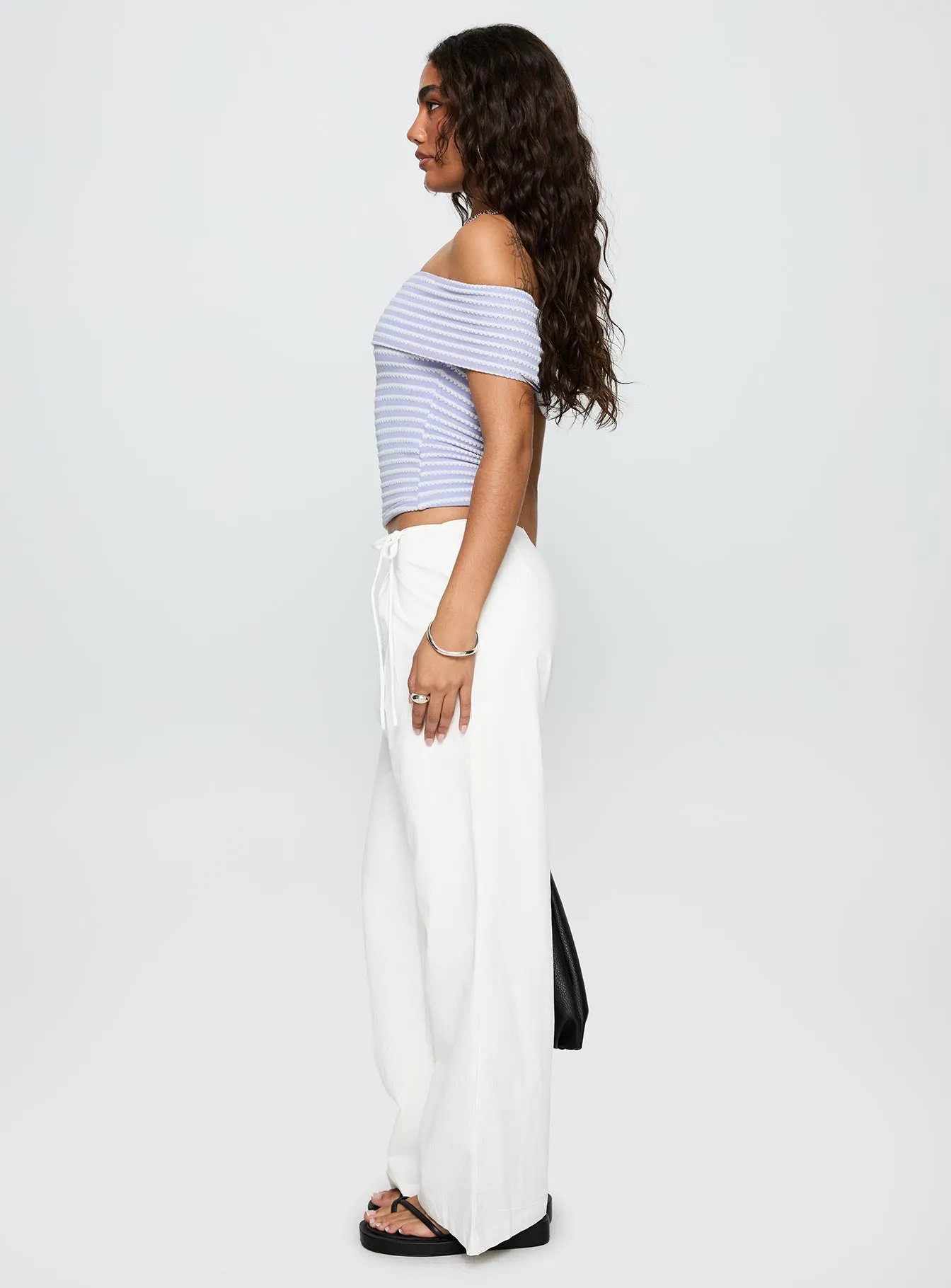Leyah Tie Side Pants White sold by Princess Polly product image thumbnail 4