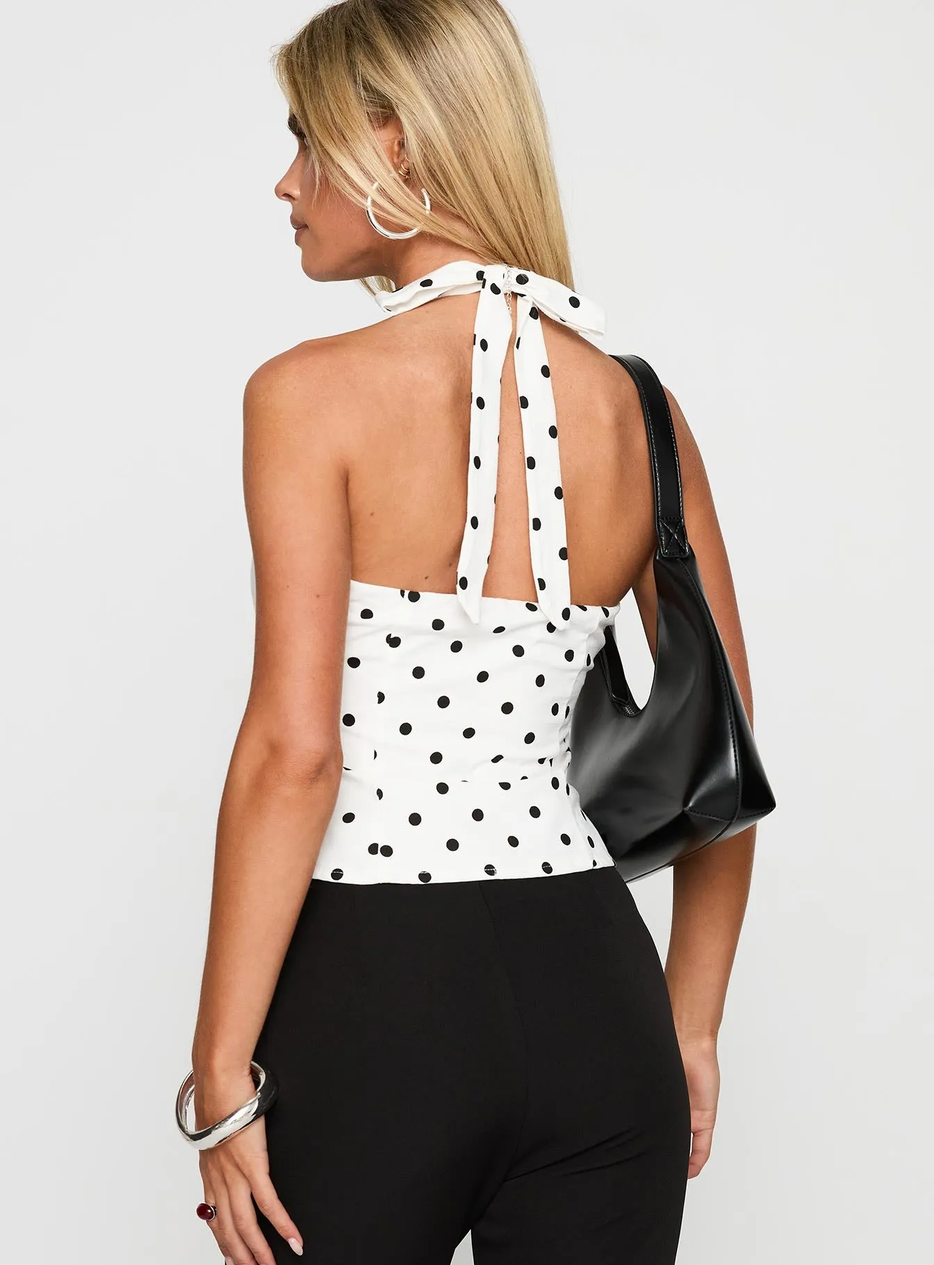 Alter Of Love Halter Top White / Polka Dot sold by Princess Polly product image thumbnail 5